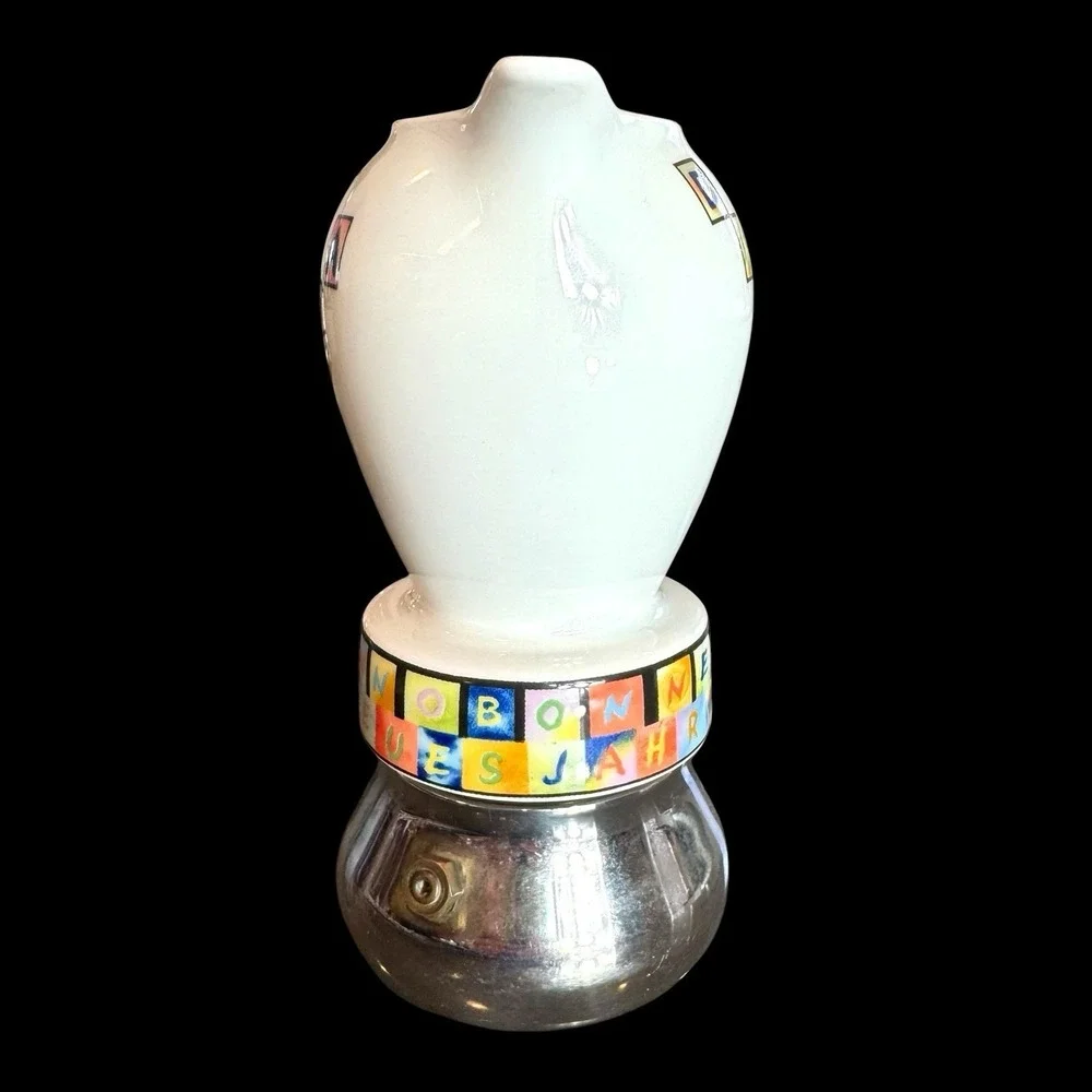 Vintage d'Ancap Espressina Porcelain Stovetop Espresso Maker Edizione Crossword